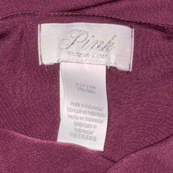 PINK Victoria's Secret "Fall In Love Midi Dress" - Plum Burgundy Slip Dress - Picture 8 of 13